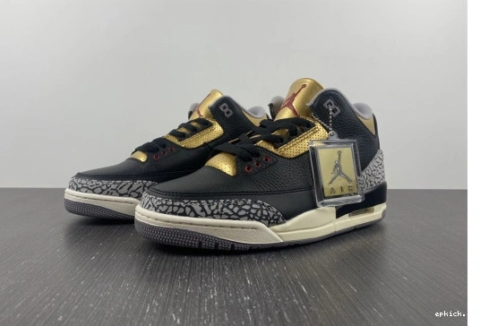 Cheap EP Air 3 Jordan CK9246-067 WMNS “Black CK9246-067 Gold” 0128